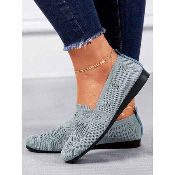 Women's Breathable Mesh Fabric Flat Shoes - Image 2