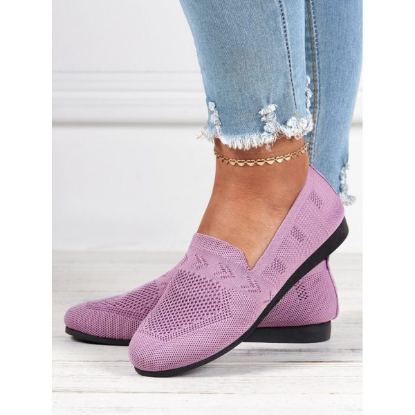 Women's Breathable Mesh Fabric Flat Shoes - Image 12