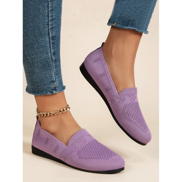 Women's Breathable Mesh Fabric Flat Shoes - Image 14