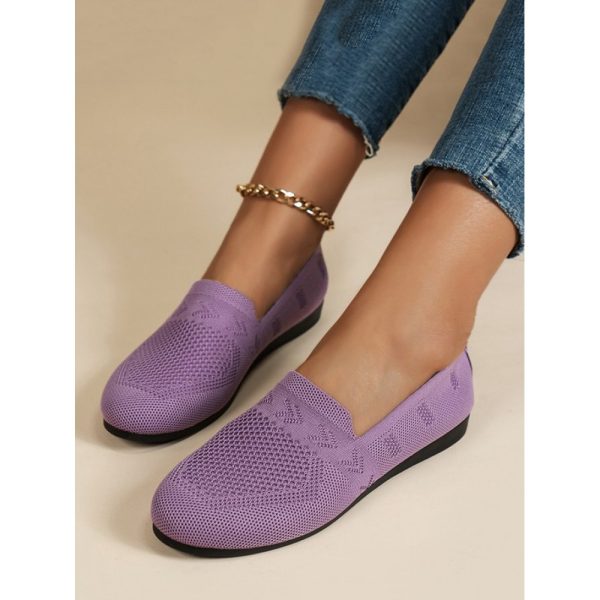 Women's Breathable Mesh Fabric Flat Shoes - Image 15