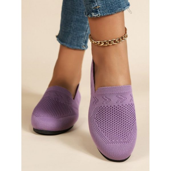 Women's Breathable Mesh Fabric Flat Shoes - Image 17