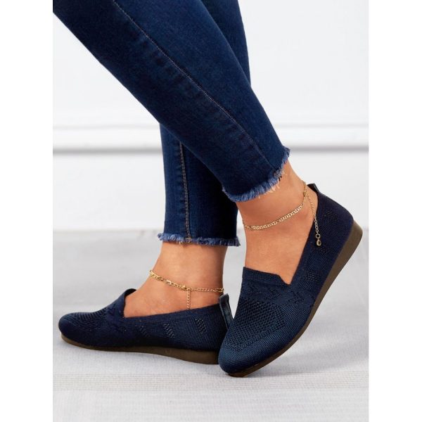 Women's Breathable Mesh Fabric Flat Shoes - Image 21