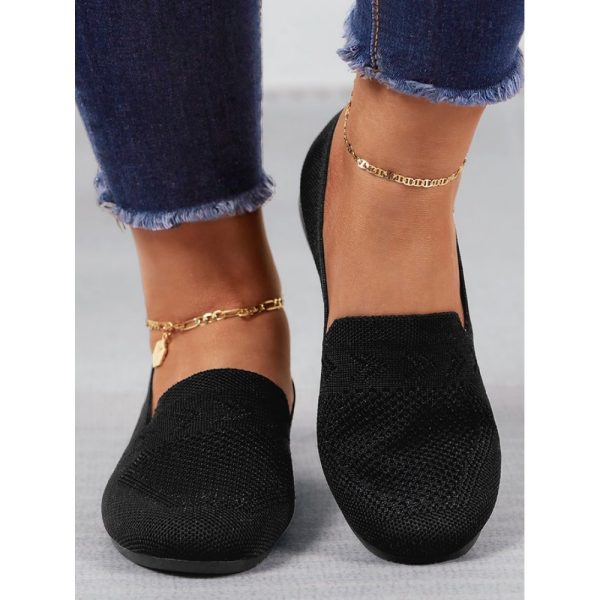 Women's Breathable Mesh Fabric Flat Shoes - Image 27