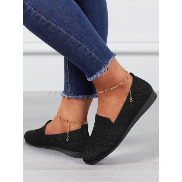Women's Breathable Mesh Fabric Flat Shoes - Image 29