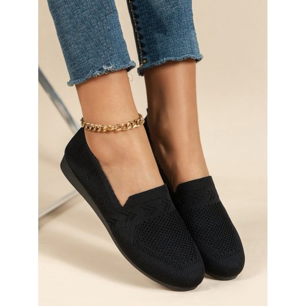 Women's Breathable Mesh Fabric Flat Shoes - Image 32