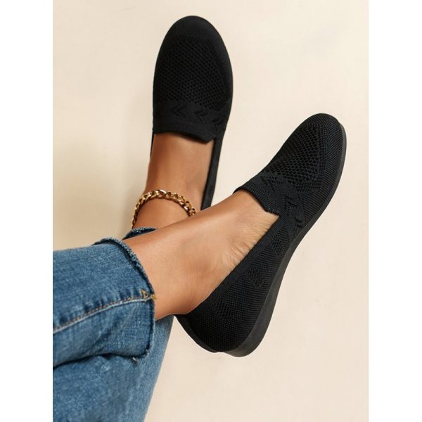 Women's Breathable Mesh Fabric Flat Shoes - Image 33