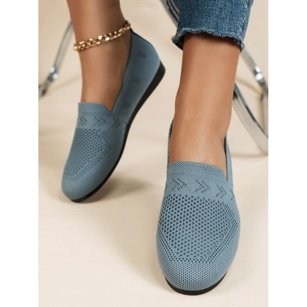 Women's Breathable Mesh Fabric Flat Shoes - Image 5