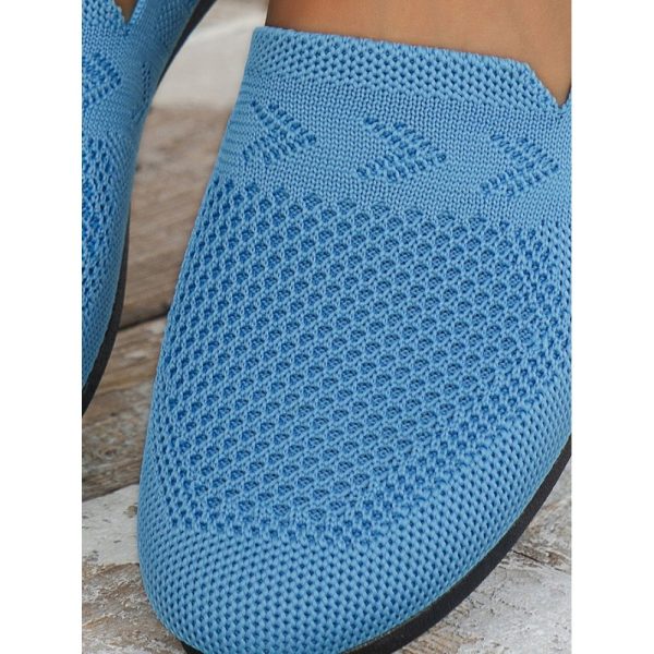 Women's Breathable Mesh Fabric Flat Shoes - Image 42