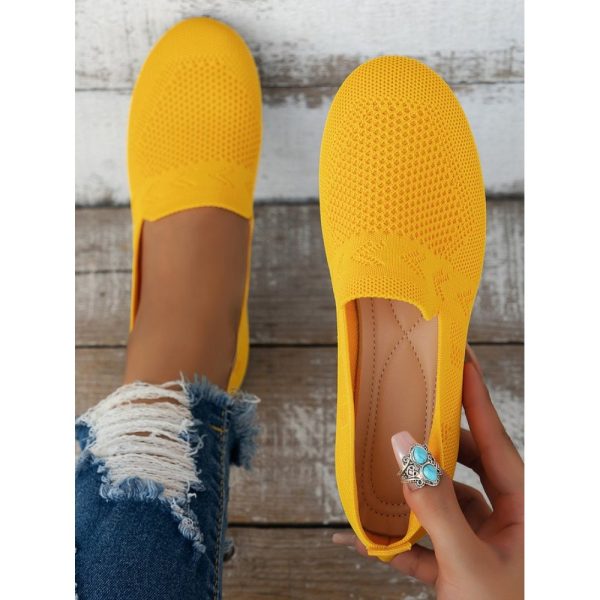 Women's Breathable Mesh Fabric Flat Shoes - Image 43
