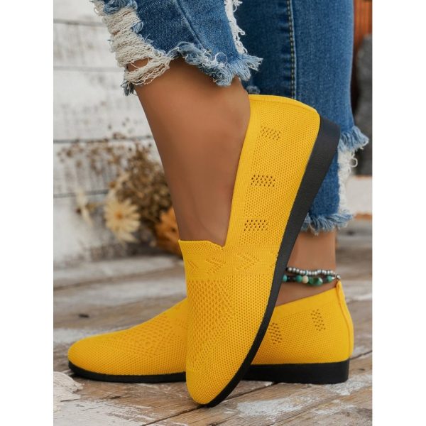 Women's Breathable Mesh Fabric Flat Shoes - Image 44