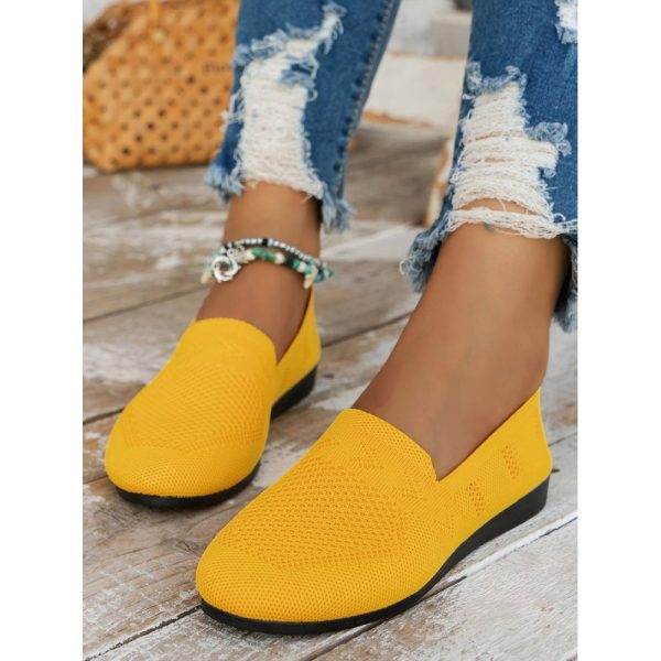 Women's Breathable Mesh Fabric Flat Shoes - Image 45