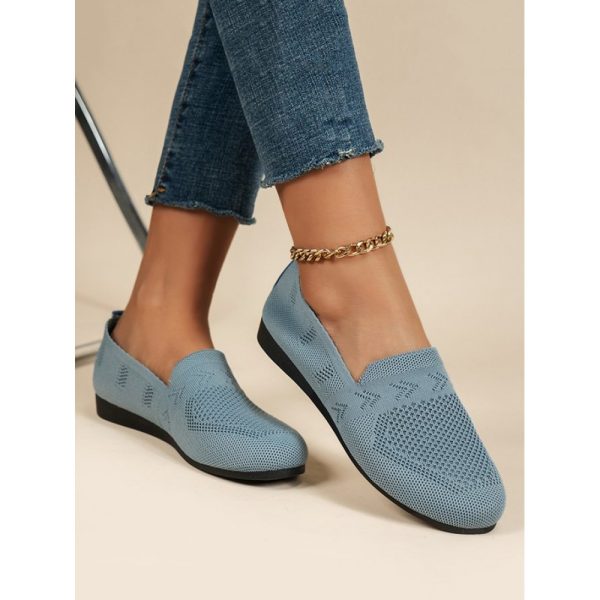 Women's Breathable Mesh Fabric Flat Shoes - Image 6