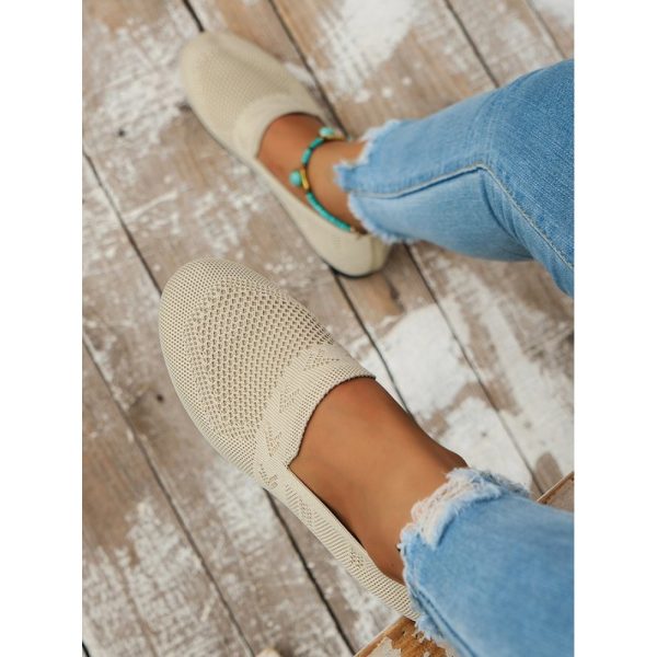 Women's Breathable Mesh Fabric Flat Shoes - Image 52
