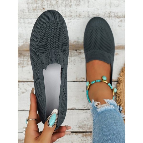 Women's Breathable Mesh Fabric Flat Shoes - Image 54