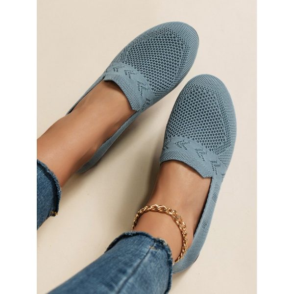 Women's Breathable Mesh Fabric Flat Shoes - Image 7