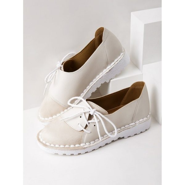Women's Casual Vintage Round Toe Flats All Season Shoes - Image 2