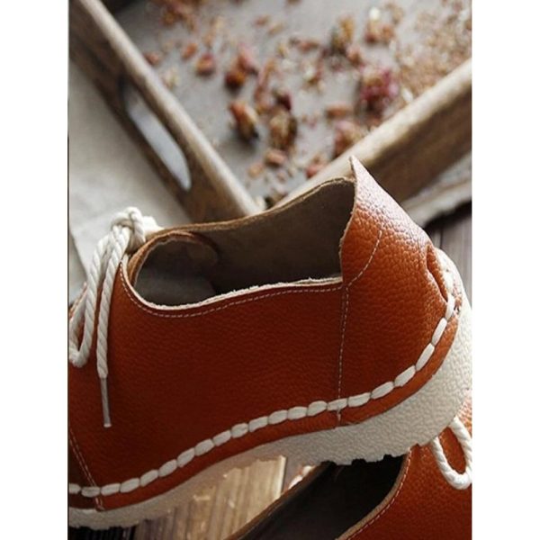 Women's Casual Vintage Round Toe Flats All Season Shoes - Image 14