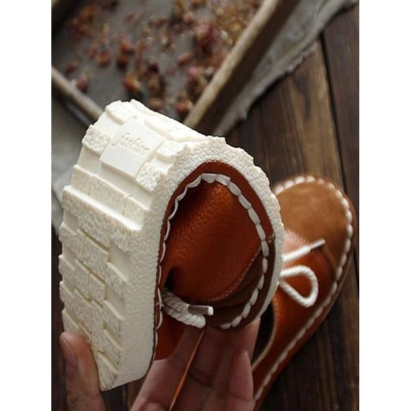 Women's Casual Vintage Round Toe Flats All Season Shoes - Image 15
