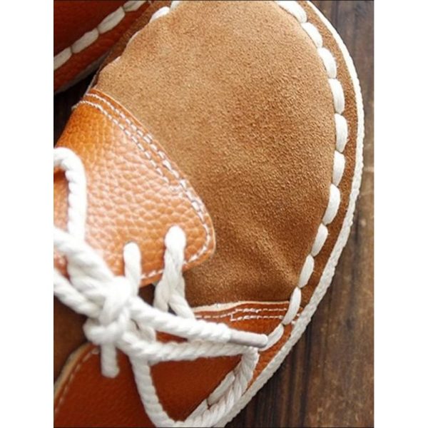 Women's Casual Vintage Round Toe Flats All Season Shoes - Image 16