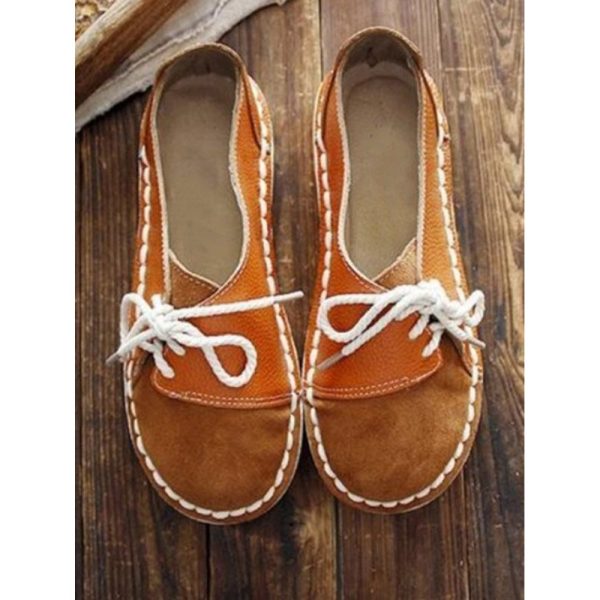 Women's Casual Vintage Round Toe Flats All Season Shoes - Image 17