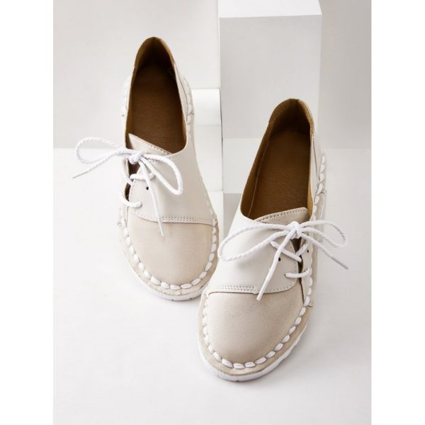 Women's Casual Vintage Round Toe Flats All Season Shoes - Image 3