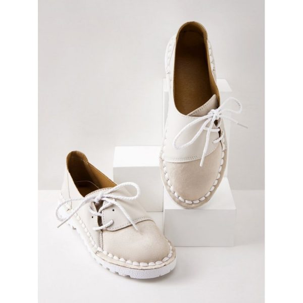 Women's Casual Vintage Round Toe Flats All Season Shoes - Image 4