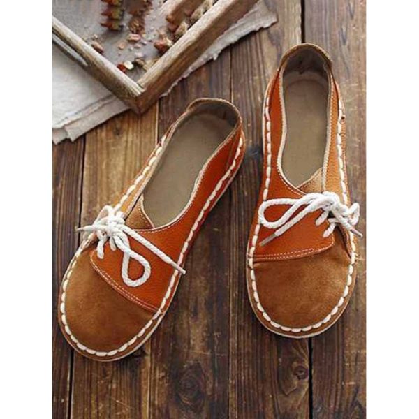 Women's Casual Vintage Round Toe Flats All Season Shoes - Image 10