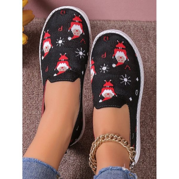 Casual Cartoon Breathable Slip On Flat Heel Deep Mouth Shoes - Image 5