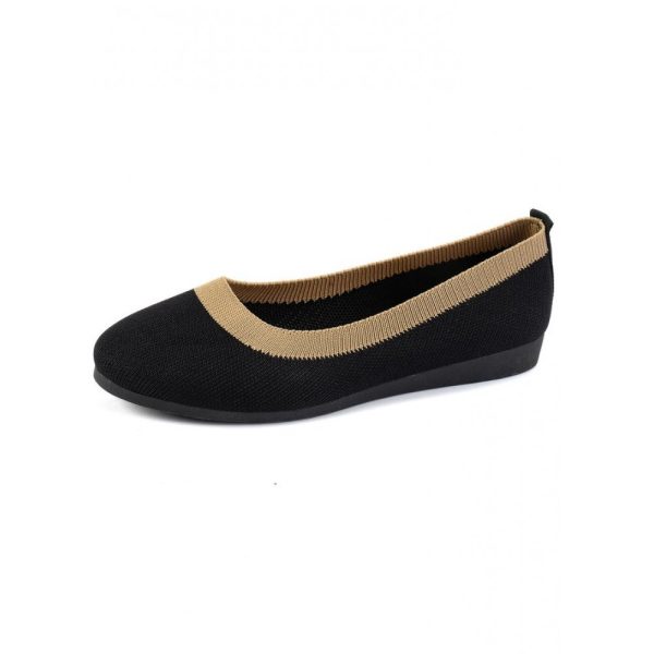 Casual Color Block Breathable Slip On Flat Heel Shallow Shoes - Image 11