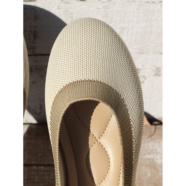Casual Color Block Breathable Slip On Flat Heel Shallow Shoes - Image 5