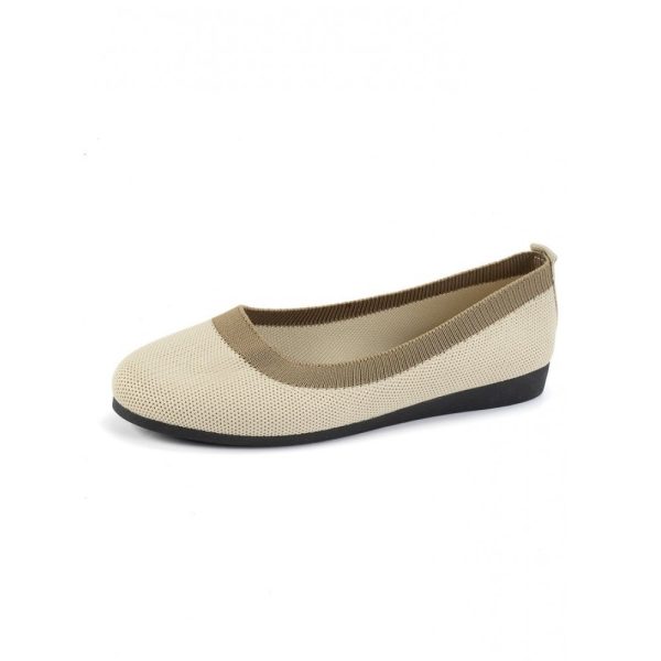 Casual Color Block Breathable Slip On Flat Heel Shallow Shoes - Image 6