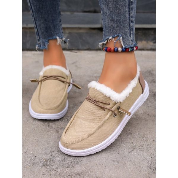 Casual Plain Lace-Up Flat Heel Loafers - Image 11