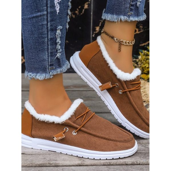 Casual Plain Lace-Up Flat Heel Loafers - Image 4