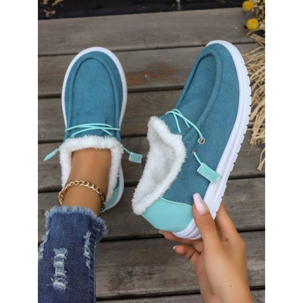 Casual Plain Lace-Up Flat Heel Loafers - Image 7