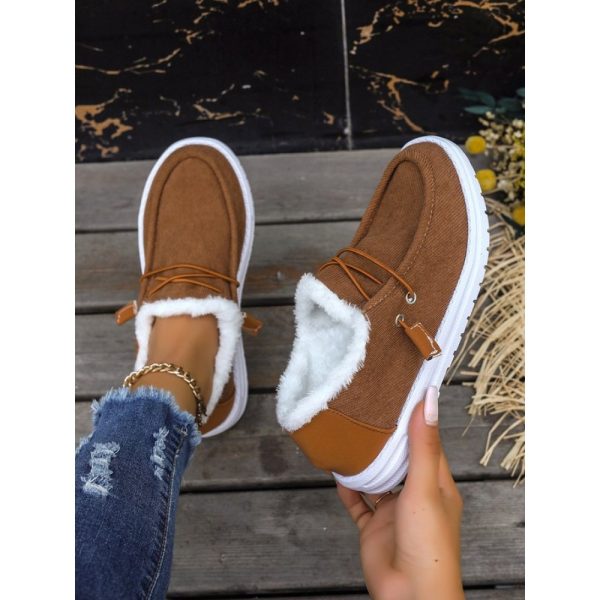 Casual Plain Lace-Up Flat Heel Loafers - Image 9