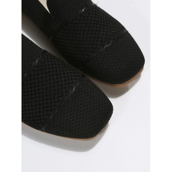 Casual Plain Breathable Slip On Low Heel Deep Mouth Shoes Hollow Out - Image 14