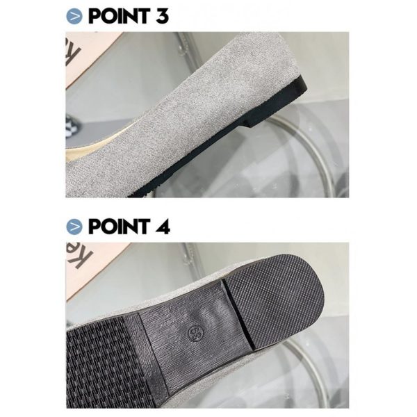 Plain All Season Simple Daily Velvet Flat Heel Round Toe Pu Slip On Shallow Shoes for Women - Image 76