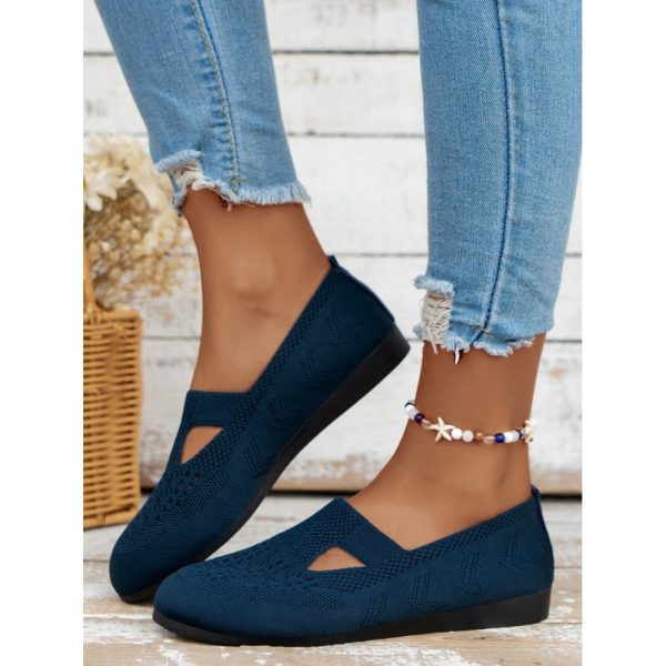 Solid Color Flyknit Flats - Image 2