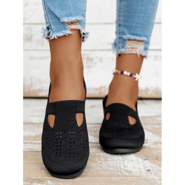 Solid Color Flyknit Flats - Image 14