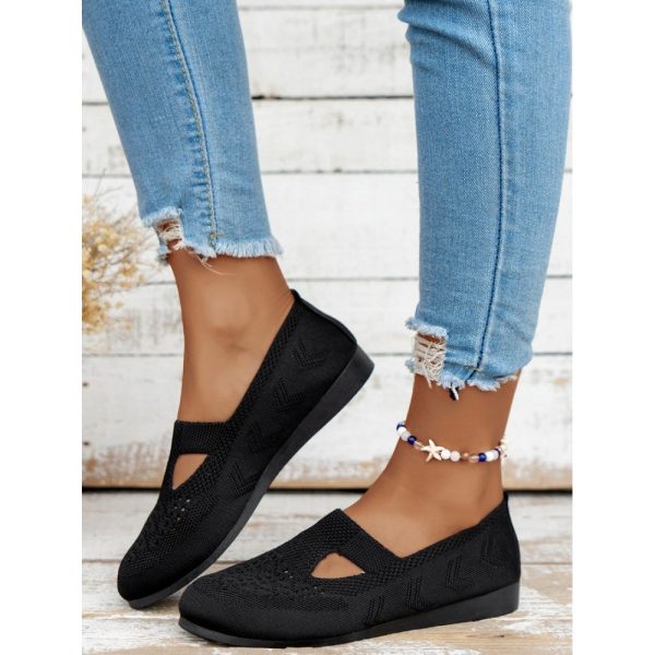 Solid Color Flyknit Flats - Image 15