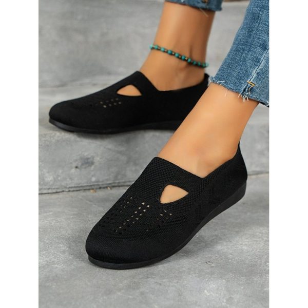 Solid Color Flyknit Flats - Image 22
