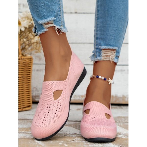 Solid Color Flyknit Flats - Image 24