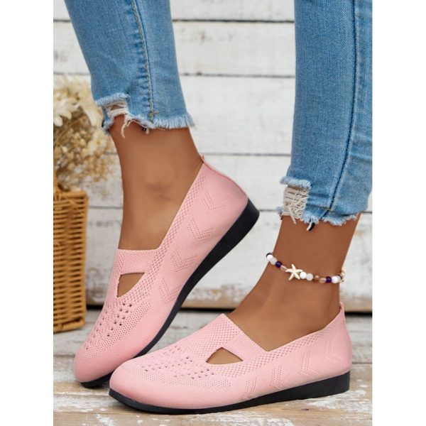Solid Color Flyknit Flats - Image 25