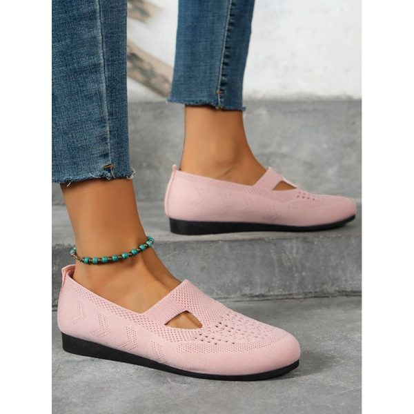Solid Color Flyknit Flats - Image 29