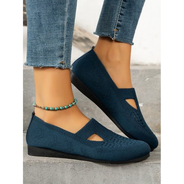 Solid Color Flyknit Flats - Image 4