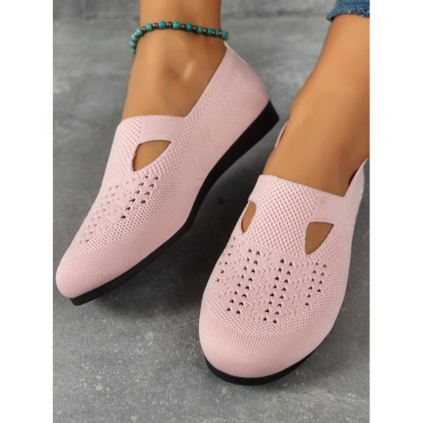 Solid Color Flyknit Flats - Image 31