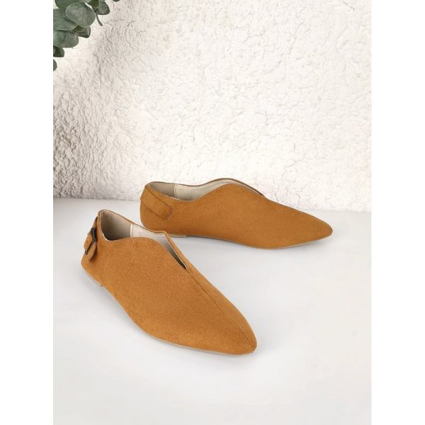 Vintage Casual V-Buckle Flat Shoes - Image 5