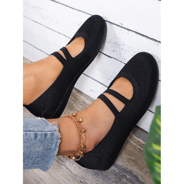 Soft and Comfortable Breathable Flyknit Mary Jane Flats - Image 13