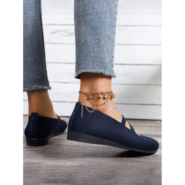 Soft and Comfortable Breathable Flyknit Mary Jane Flats - Image 18