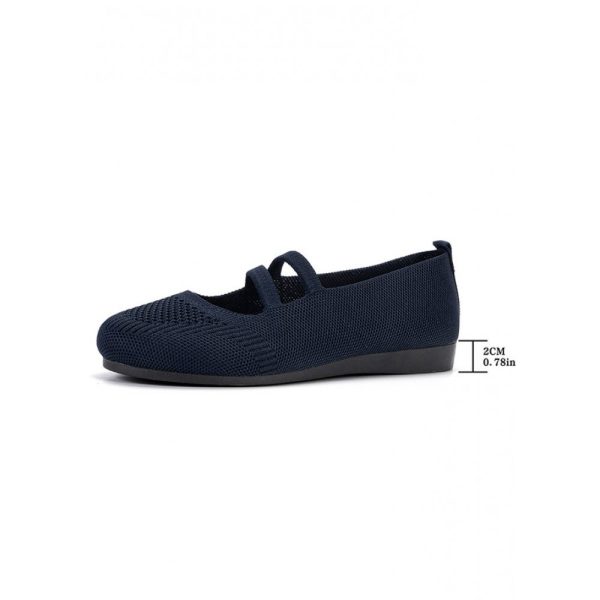 Soft and Comfortable Breathable Flyknit Mary Jane Flats - Image 19